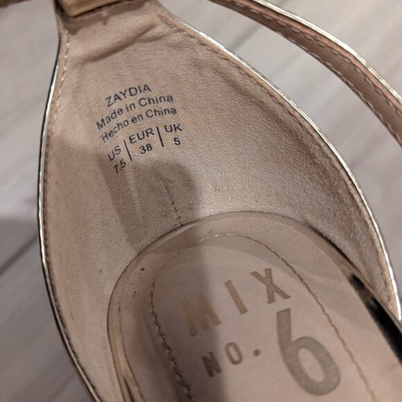 MIX No. 6 Zaydia Gold Sandal Heels - Picture 5 of 5
